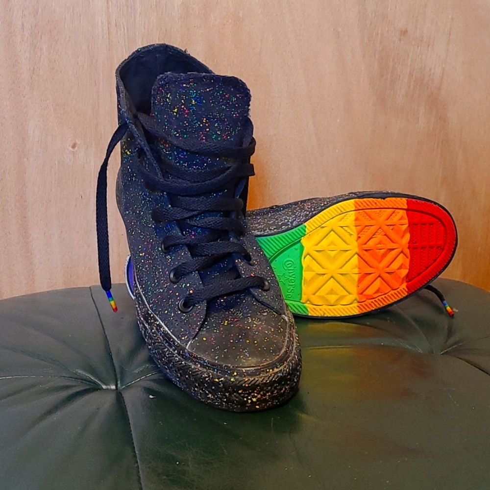 Converse All Stars Rainbow Splatter painted